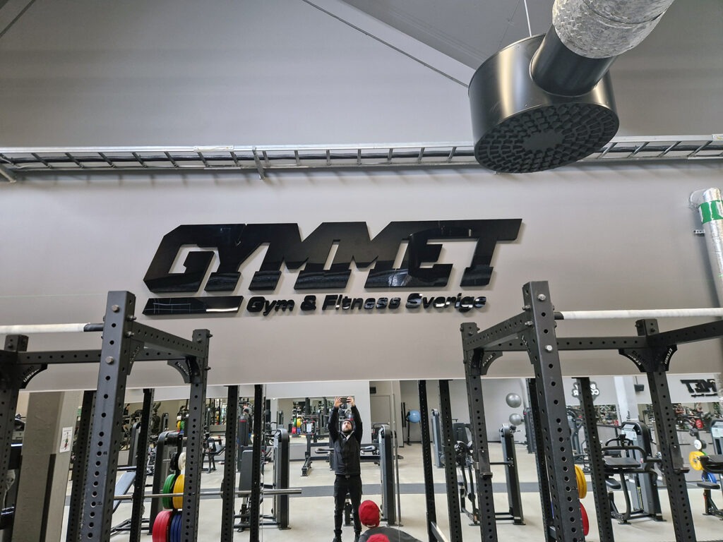 skyltar, skylt, 3dlogo gymmet
